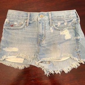 Hollister ladies denim distressed shorts